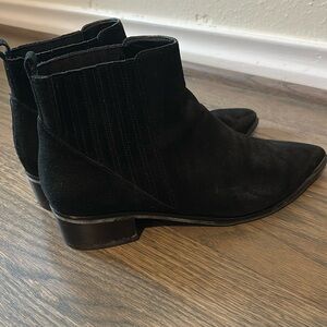 Marc Fisher, Size 9, Black Suede Ankle Boots